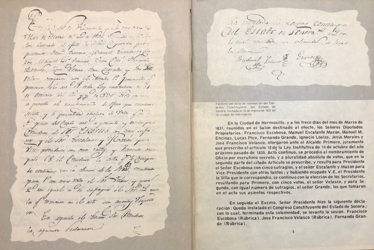 El 13 de marzo de 1831, nace en la República Mexicana un nuevo estado: Sonora