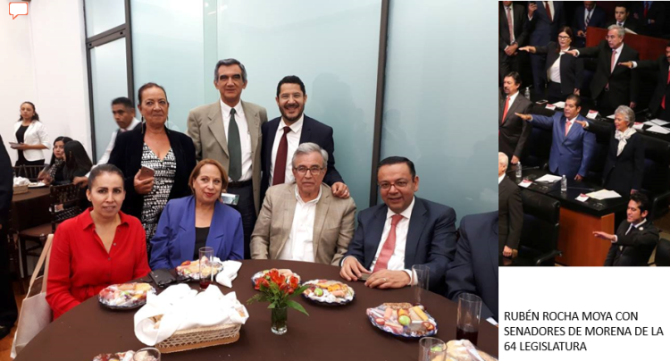 Rubén Rocha Moya, quien se inició como maestro en Ciudad Obregón, Sonora, tomó hoy protesta como Senador de la República, por Morena. Representará a su estado natal: Sinaloa