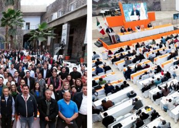 Líder nacional del SNTE se reúne con dirigentes delegacionales y de centros de trabajo de la Sección 61 del TecNM
