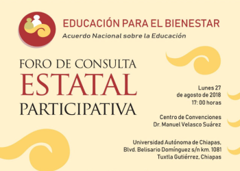 Hoy se iniciarán en Tuxtla Gutiérrez, Chiapas, los Foros de Consulta para mejorar la educación, informó el equipo de transición en materia educativa del presidente electo de México, Andrés Manuel López Obrador