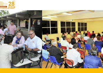 En mesas de trabajo los agremiados de la Sección 28 plantean sus demandas laborales y profesionales. Encabeza los trabajos el Delegado Especial del CEN del SNTE, profesor Noé Rodríguez García