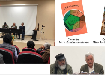 Presentan los libros “Dodecaedro” y “Puentes en la México 16”, del escritor Juan Enrique Ramos Salas. Comentaron las obras, el maestro Ramón Hinostroza y el escritor y periodista José Francisco Terán
