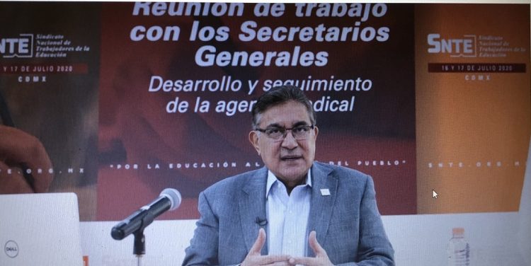 Realizan dirigentes del SNTE encuentro virtual. Dialogan sobre reapertura de escuelas. También atienden temas laborales y de seguridad social