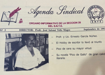 Cuando Ernesto García Núñez obtuvo el premio del Concurso del Libro Sonorense 1992 por su novela Pico de Gallo