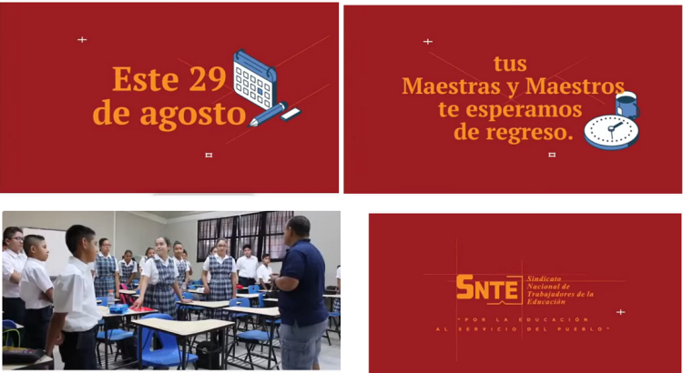El SNTE da la bienvenida al nuevo Ciclo Escolar. Promueve campaña Todas y Todos en la Escuela