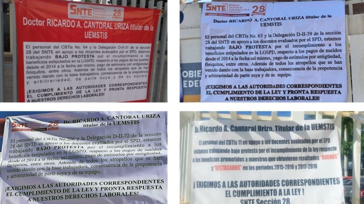 Exige la Sección 28 del SNTE el pago de rezagos y un alto a los abusos de directivos en CBTIS y CETIS de Sonora. El líder magisterial Noé Rodríguez García explica la grave situación: realizarán paros