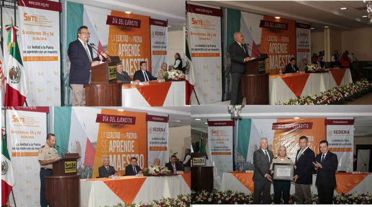 A CVII años de la fundación del Ejército Mexicano, las Secciones 28 y 54 del SNTE, rinden homenaje a la gran fuerza de nuestra patria por su permanente labor en beneficio de los mexicanos