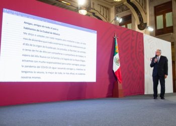 Dejemos los regalos de navidad para otro momento, dice el Presidente en un mensaje a la población. Llama a prevenir contagios de COVID-19