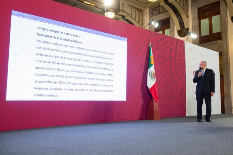 Dejemos los regalos de navidad para otro momento, dice el Presidente en un mensaje a la población. Llama a prevenir contagios de COVID-19