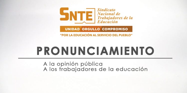 En un pronunciamiento que se dio a conocer este día, el SNTE manifiesta que respaldará en todos sus términos la propuesta de reformas de ley en materia educativa, promovidas por el Presidente de la República