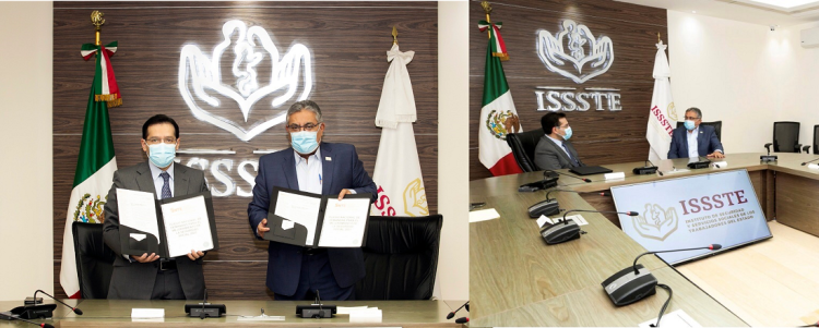 El secretario general del SNTE, Alfonso Cepeda Salas, entregó al director general del ISSSTE, Luis Antonio Ramírez Pineda, el Pliego Nacional de Demandas de la Seguridad Social 2021   