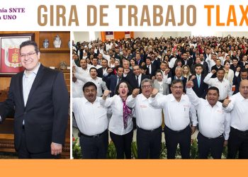 El SNTE apoya al presidente Andrés Manuel López Obrador, afirma en su gira por Tlaxcala el secretario general, Alfonso Cepeda Salas