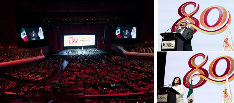 Discurso del líder del magisterio nacional, maestro Alfonso Cepeda Salas, durante la conmemoración del 80 Aniversario del SNTE   