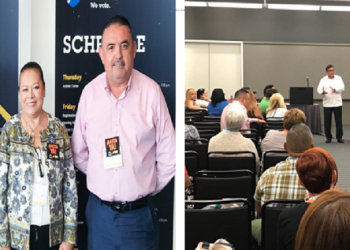 Una delegación del SNTE encabezada por su secretario general, Alfonso Cepeda Salas, asiste en Estados Unidos a la 85 Convención de la American Federation of Teachers (AFT)