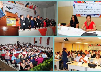 Se realiza el primer Encuentro Regional de Escuelas Normales para la Consulta Sobre el Modelo Educativo 2016. Alfonso Cepeda Salas, representante del CEN del SNTE, es coordinador general del evento