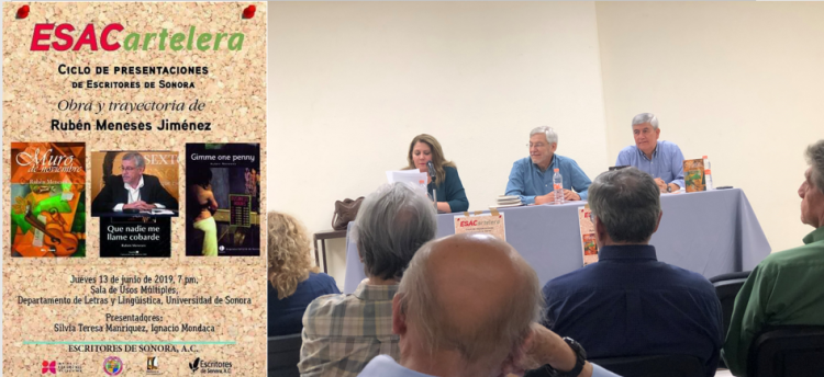 Con gran éxito ESAC presentó la obra y trayectoria del escritor sonorense Rubén Meneses Jiménez