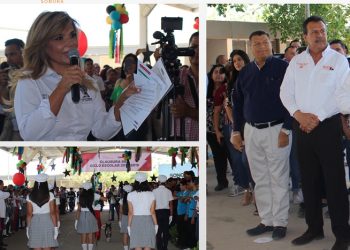 Líderes del magisterio sonorense acompañan a la Gobernadora Claudia Pavlovich Arellano, en la Ceremonia de Clausura de Ciclo Escolar 2018-2019