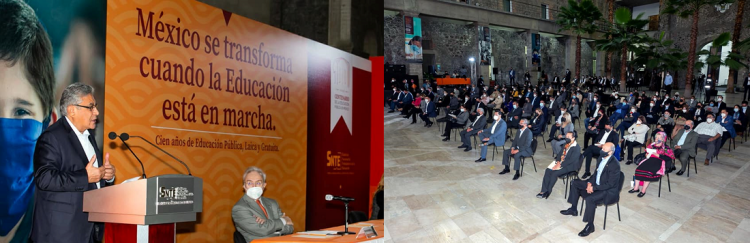 El senador Héctor Enrique Vasconcelos, hijo de José Vasconcelos, ponente en Seminario Internacional organizado por el SNTE   