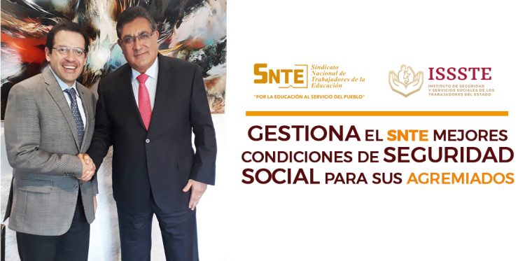 Se reúnen el secretario general del SNTE, Alfonso Cepeda Salas, y el director general del ISSSTE, Luis Antonio Ramírez Pineda. Temas abordados: situación financiera del Instituto y créditos personales, entre otros