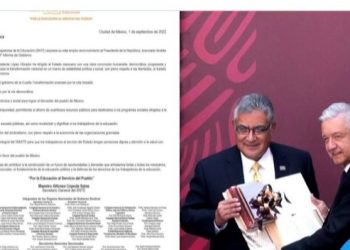 El SNTE expresa su reconocimiento al Presidente Andrés Manuel López Obrador, por su Cuarto Informe de Gobierno