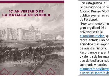 El 5 de mayo de 1862 el general Ignacio Zaragoza, de apenas 33 años de edad, defendió con gran heroísmo la integridad de la Patria