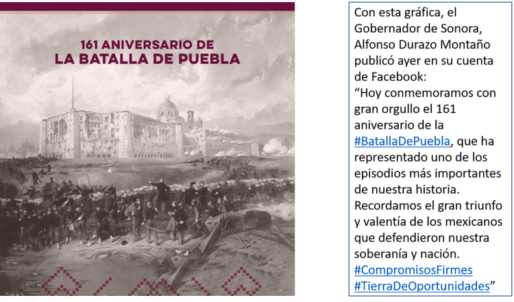 El 5 de mayo de 1862 el general Ignacio Zaragoza, de apenas 33 años de edad, defendió con gran heroísmo la integridad de la Patria