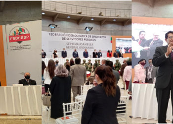 Realizan Asamblea General Ordinaria de la FEDESSP. Inaugura trabajos Presidente del TFCA, Magistrado Plácido Morales Vázquez