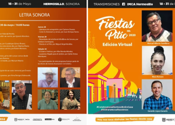 Escritores de Sonora, A.C. en las Fiestas del Pitic 2020, que celebran de manera virtual el 320 aniversario de la fundación de Hermosillo