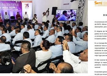 El secretario general del SNTE, Alfonso Cepeda Salas, hace un reconocimiento a la labor del Personal de Apoyo y Asistencia a la Educación