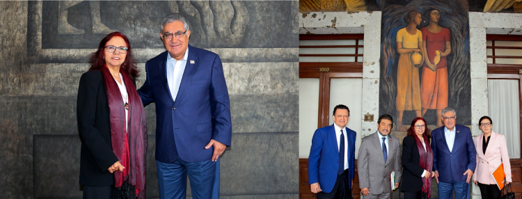 El líder del SNTE, Alfonso Cepeda, se reúne con titular de la SEP, Leticia Ramírez.  Acuerdan instalar mesas de trabajo