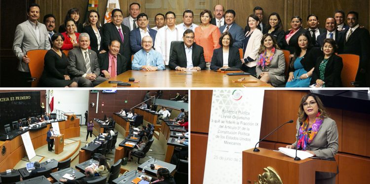 Dignificar los espacios escolares es una de las iniciativas que maestros del SNTE presentaron hoy en el Senado de la República