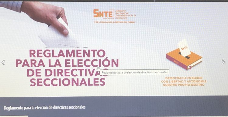 Texto íntegro del Reglamento para la elección de las directivas seccionales del Sindicato Nacional de Trabajadores de la Educación