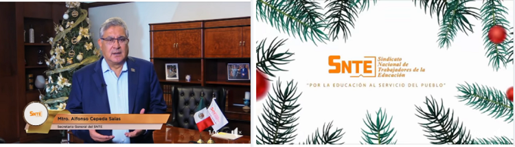 El secretario general, Alfonso Cepeda Salas, en Mensaje Navideño, hace un recuento de los avances y los desafíos por vencer que tiene el SNTE