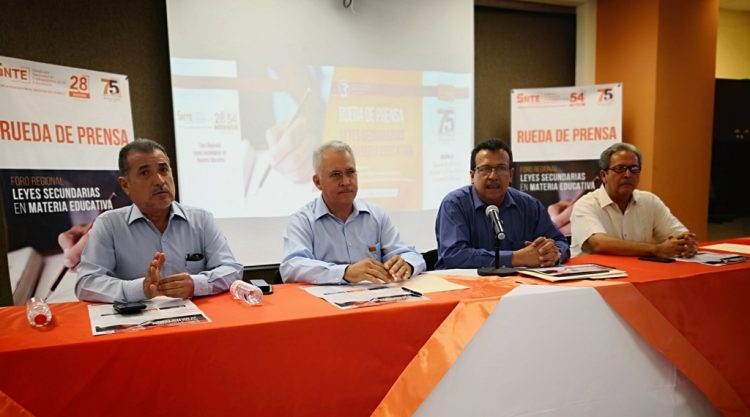 Realizarán Secciones 2, 27, 28, 37, 53 y 54 del SNTE Foro Regional sobre Leyes Secundarias en materia educativa