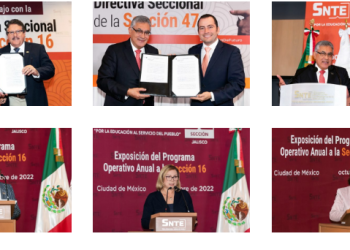 Líder del SNTE entrega a secretarios generales de las secciones 16 y 47 en Jalisco Toma de Nota, emitida por el TFCA