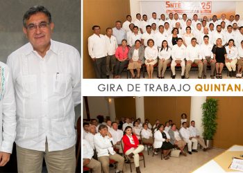 El secretario general del SNTE, Alfonso Cepeda Salas, realizó una gira de trabajo por Quintana Roo. Objetivo: atender personalmente demandas de los trabajadores de la educación y reforzar vínculos institucionales con gobiernos estatales