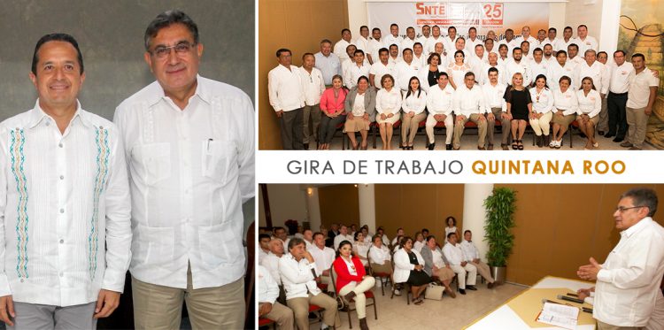 El secretario general del SNTE, Alfonso Cepeda Salas, realizó una gira de trabajo por Quintana Roo. Objetivo: atender personalmente demandas de los trabajadores de la educación y reforzar vínculos institucionales con gobiernos estatales