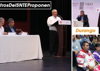 Maestros y líderes del SNTE participaron en Durango en el Segundo Foro de Consulta Educativa, encabezado por el próximo secretario de Educación Pública, Esteban Moctezuma Barragán