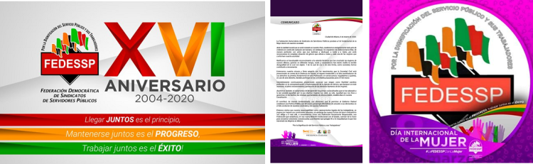 En el marco de los festejos por el Día Internacional de la Mujer, la FEDESSP nacional da a conocer un comunicado en favor de la Agenda de Género