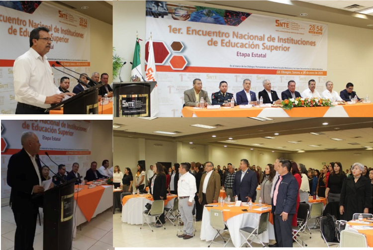 Encabezan líderes magisteriales de Sonora el Primer Encuentro Nacional de Instituciones de Educación Superior, Etapa Estatal, organizado por el SNTE