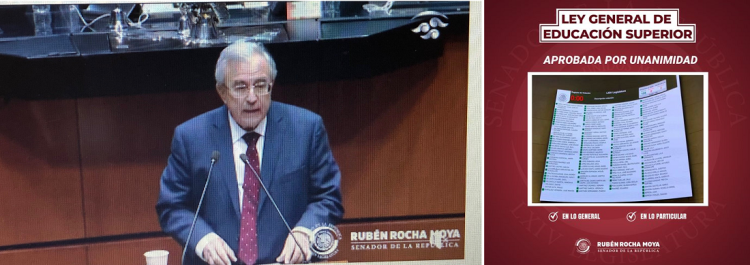 Aprueban, por unanimidad, Ley General de Educación Superior que tiene como objetivo formar profesionistas con un alto compromiso social