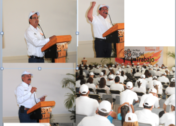 Conmemoran el Día del Trabajo en la Sección 28. Se pronuncia el líder Javier Duarte Flores por un salario digno y en contra del uso de la fuerza pública para lastimar la integridad física de cualquier trabajador