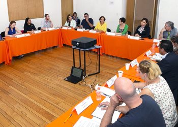 Encuentro con sindicatos de Canadá. Encabezan reunión, María Antonieta García Lascurain, en representación de Alfonso Cepeda Salas, líder del SNTE, y Amelie Nguyen, coordinadora del CISO