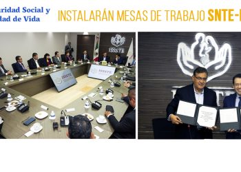 Encabezados por el secretario general, dirigentes del SNTE presentaron al director general del ISSSTE, el Pliego Nacional de Demandas 2019  de seguridad social