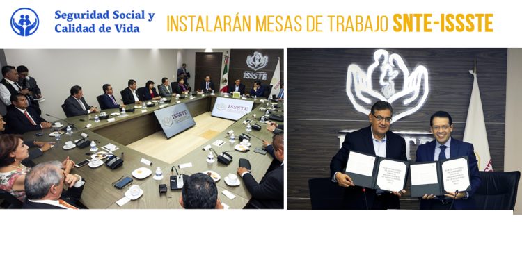 Encabezados por el secretario general, dirigentes del SNTE presentaron al director general del ISSSTE, el Pliego Nacional de Demandas 2019  de seguridad social