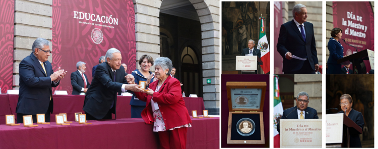 El presidente López Obrador celebra el Día de las Maestras y los Maestros; anuncia mejores condiciones salariales