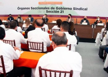 Se reúne líder del SNTE, Alfonso Cepeda Salas, con integrantes de los Órganos de Gobierno Sindical de la Sección 21 de Nuevo León   