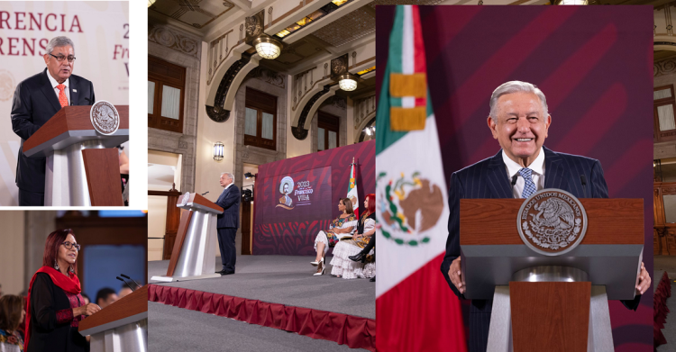 El presidente López Obrador resalta que más de 800 mil trabajadores de la educación han sido basificados