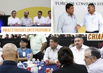El SNTE participó en el primer Foro de Consulta Educativa, organizado en Chiapas por el presidente electo, Andrés Manuel López Obrador y el próximo secretario de Educación Pública, Esteban Moctezuma Barragán