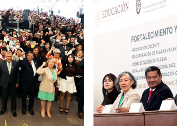 Líder del SNTE y director general del IPN presiden el acto de Fortalecimiento y Desarrollo Laboral del Personal Académico 2022